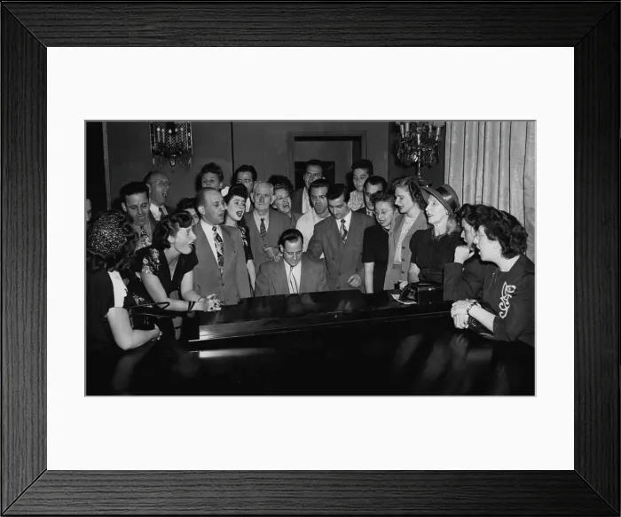 Framed Print : Love That Music -- The music lovers league is an organization with a membership of about 6500 that has been going for Framed Print : Love That Music -- The music lovers league is an organization with a membership of about 6500 that has been going for