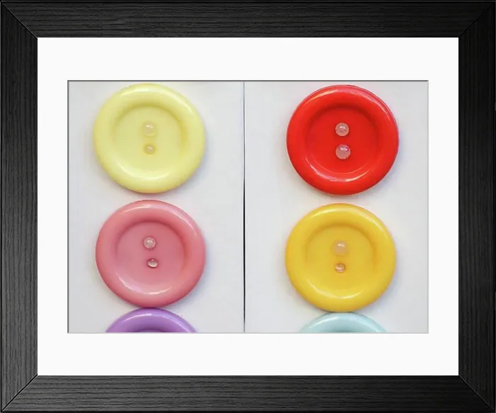 Framed Print : Set of a colorful bright sewing buttons Framed Print : Set of a colorful bright sewing buttons
