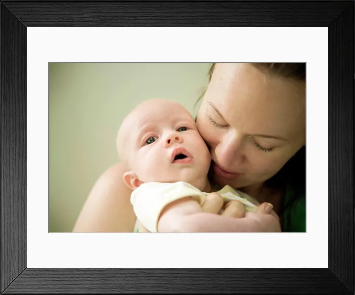 Framed Print : Portrait of a mother with her baby Framed Print : Portrait of a mother with her baby