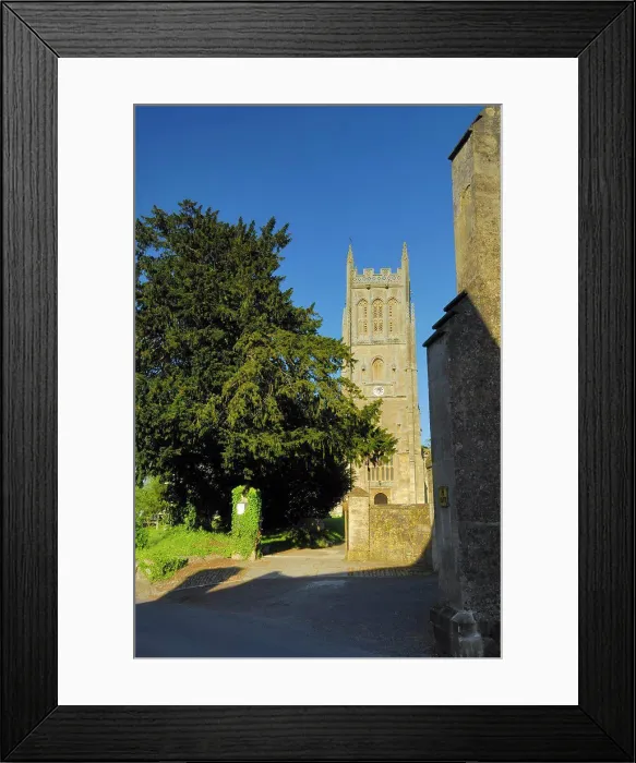 Framed Print : England, Somerset, Bruton. A view toward St. Mary's Church