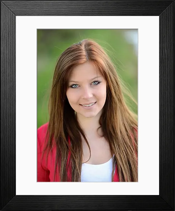 Framed Print : Portrait of a young woman in spring