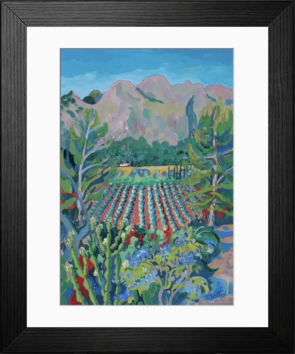 Framed Print : Farmland by Josephine Trotter, 2012. (b.1940 / British) Framed Print : Farmland by Josephine Trotter, 2012. (b.1940 / British)