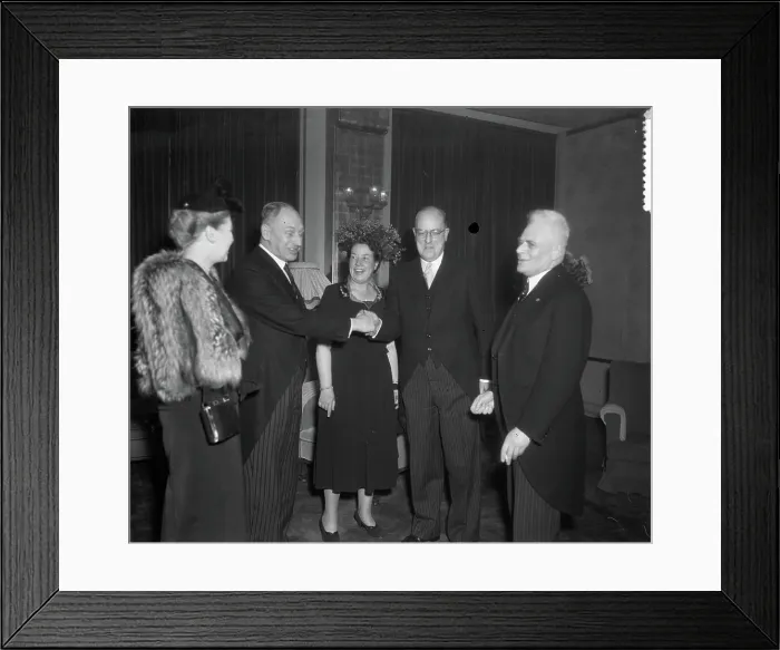 Framed Print : Anefo photo collection. New Year's reception Commissioner of Queen in South Holland in The Hague