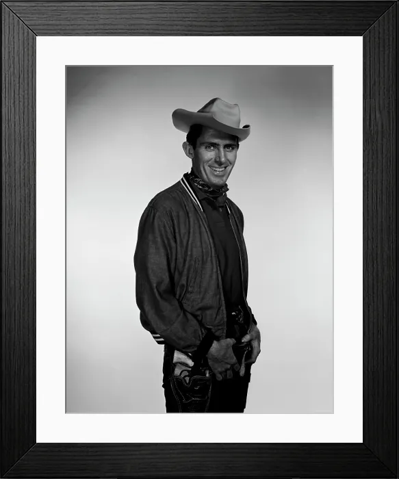Framed Print : Studio portrait of cowboy Framed Print : Studio portrait of cowboy