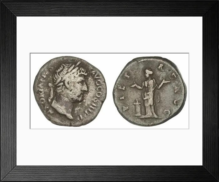 Framed Print : ﻿denarius. Hadrian (Roman emperor; 117-138), emperor