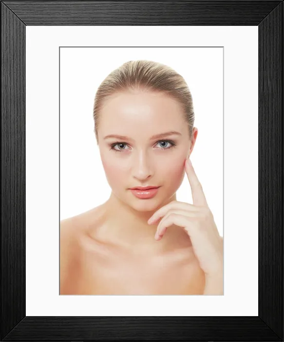 Framed Print : Woman, makeup and beauty with portrait