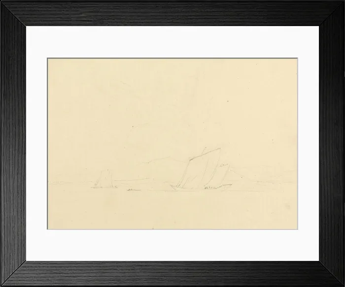 Framed Print : Sailboats, Thomas Daniell, 1749-1840