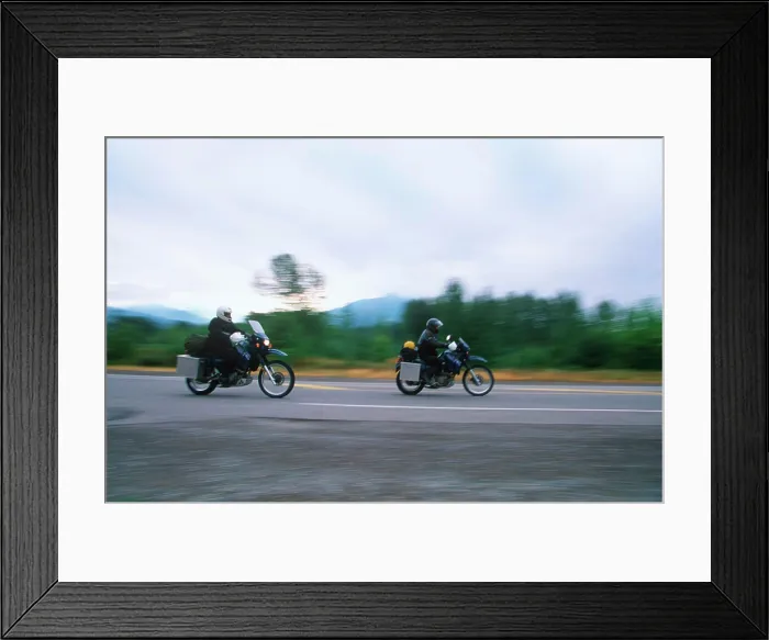 Framed Print : Motorcycle rider, panned blur, British Columbia, Canada Framed Print : Motorcycle rider, panned blur, British Columbia, Canada