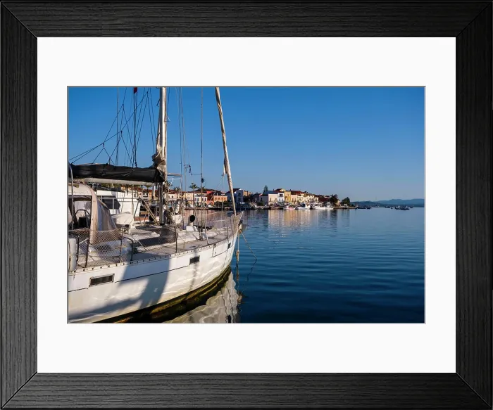 Framed Print : Sailing boats anchored in the marina of Sant Antioco Framed Print : Sailing boats anchored in the marina of Sant Antioco