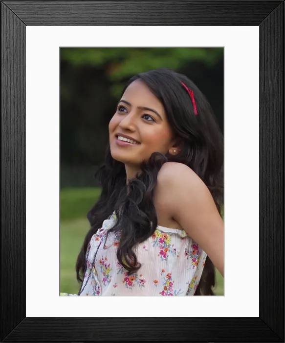Framed Print : Young woman thinking Framed Print : Young woman thinking
