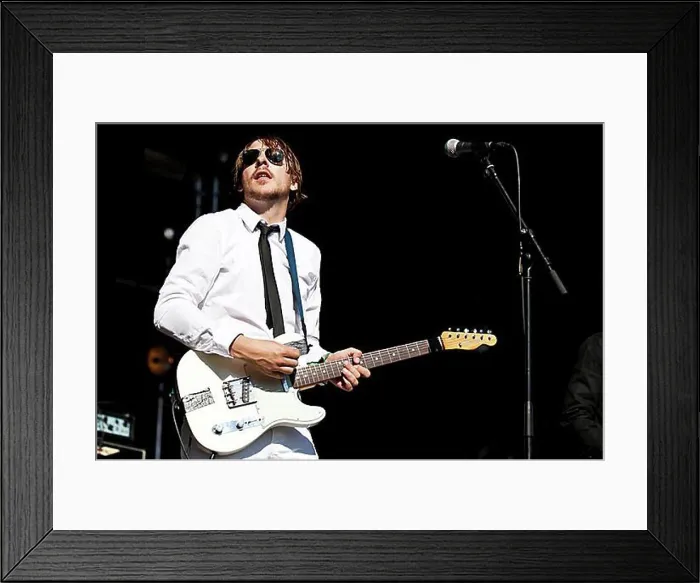 Framed Print : Daniel Johansson from the Swedish band Friska Viljor performing live at the Heitere Open Air festival in Zofingen Framed Print : Daniel Johansson from the Swedish band Friska Viljor performing live at the Heitere Open Air festival in Zofingen