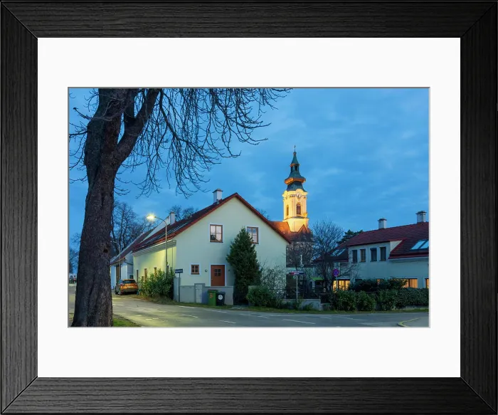 Framed Print : village center and church Oberlaa Vienna 10. Favoriten Wien Austria Framed Print : village center and church Oberlaa Vienna 10. Favoriten Wien Austria
