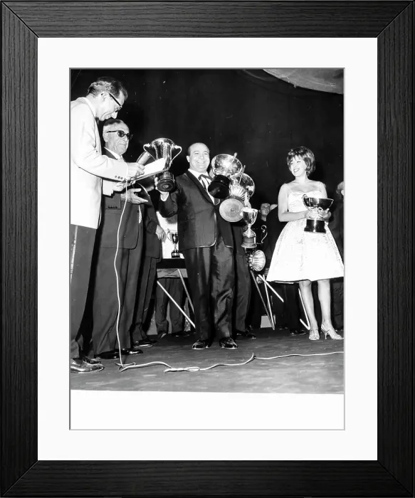 Framed Print : Mike Bongiorno, Betty Curtis, Furio Rendine and Aurelio Fierro, 60s