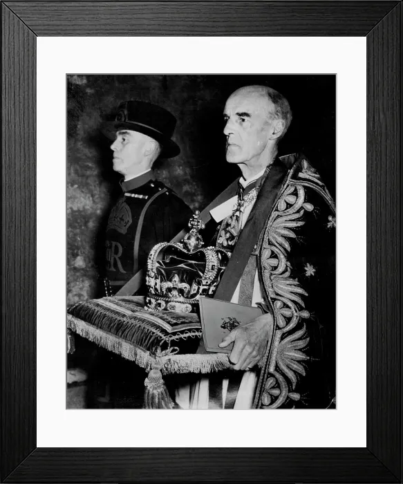 Framed Print : The Coronation Crown -- The Dean of Westminster Framed Print : The Coronation Crown -- The Dean of Westminster