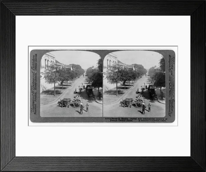 Framed Print : Street in Saigon, French Cochin-China Framed Print : Street in Saigon, French Cochin-China
