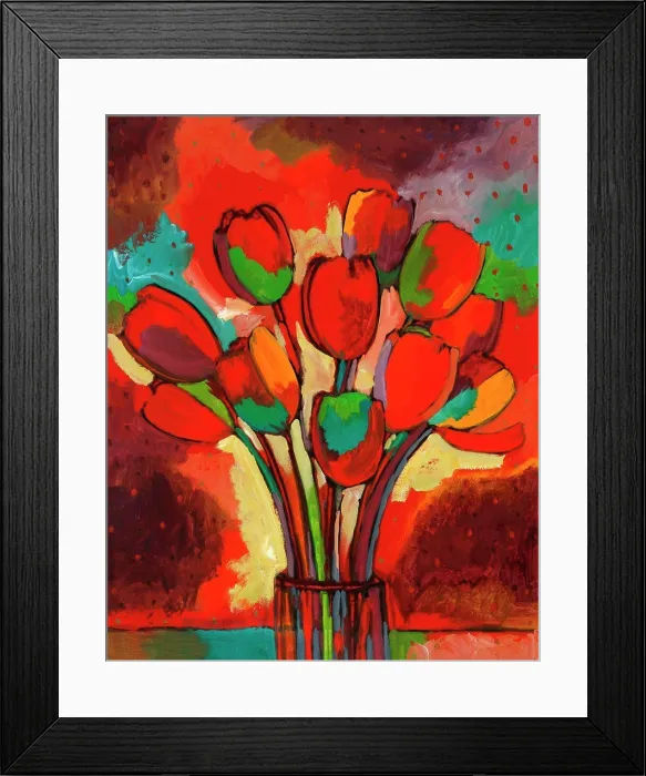 Framed Print : Kandinsky's Tulips John Newcomb, Casein, 1991 Framed Print : Kandinsky's Tulips John Newcomb, Casein, 1991