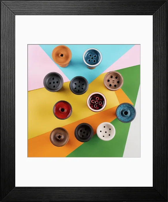 Framed Print : various attributes for a hookah Framed Print : various attributes for a hookah