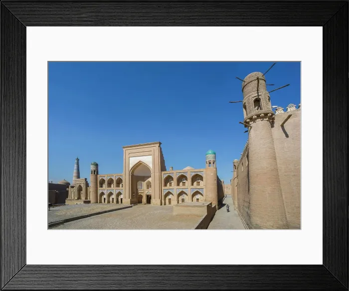 Framed Print : Uzbekistan, Khorezm Region, Khiva (W.H.), Allakouli Khan Medrasah Framed Print : Uzbekistan, Khorezm Region, Khiva (W.H.), Allakouli Khan Medrasah