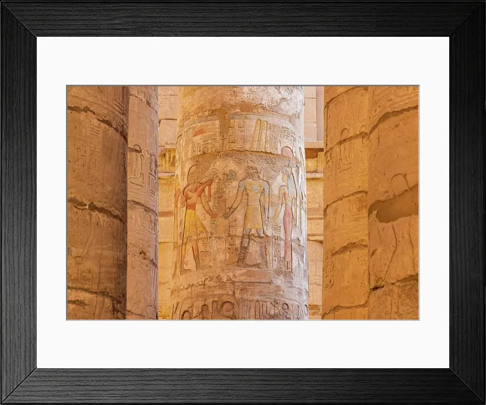 Framed Print : Karnak, Luxor, Egypt. Columns of the Great Hypostyle Hall at the Karnak Temple Complex