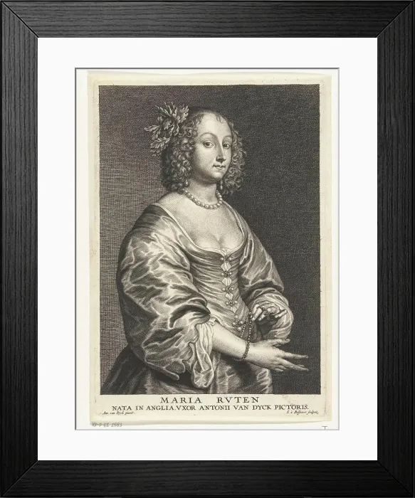 Framed Print : Portrait of Maria Ruthven; Maria RVS