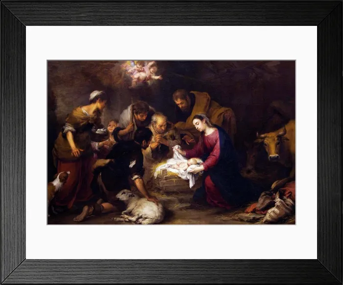 Framed Print : Adoration of the Shepherds by Murillo, 1660, Wallace Collection, London, United Kingdom Framed Print : Adoration of the Shepherds by Murillo, 1660, Wallace Collection, London, United Kingdom