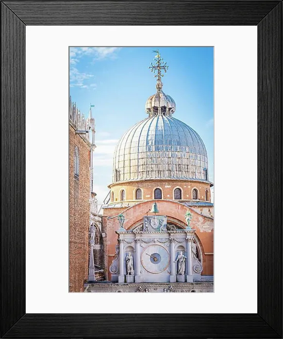 Framed Print : Unusual view on the roof of San Marco church from Palazzo Ducale balcony