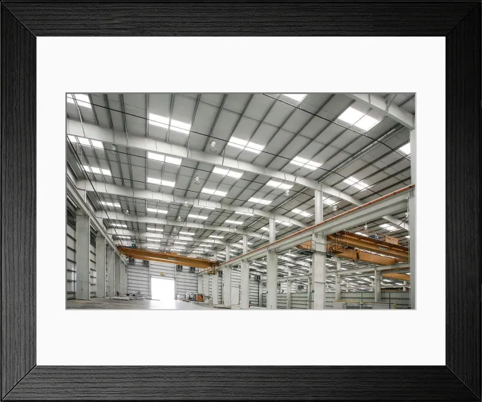 Framed Print : Industrial warehouse in Houma, Louisiana