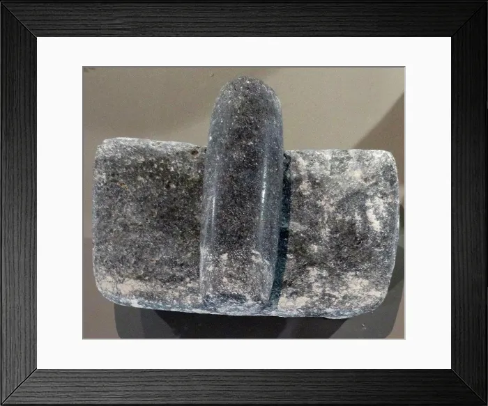 Framed Print : Mayan burial artefacts included this stone and grinder for corn found in a grave at Zayosal, Jaina, Mexico 600-900 AD Framed Print : Mayan burial artefacts included this stone and grinder for corn found in a grave at Zayosal, Jaina, Mexico 600-900 AD