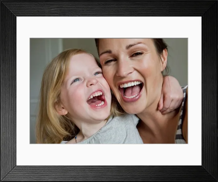 Framed Print : Close up of mother and daughter laughing Framed Print : Close up of mother and daughter laughing