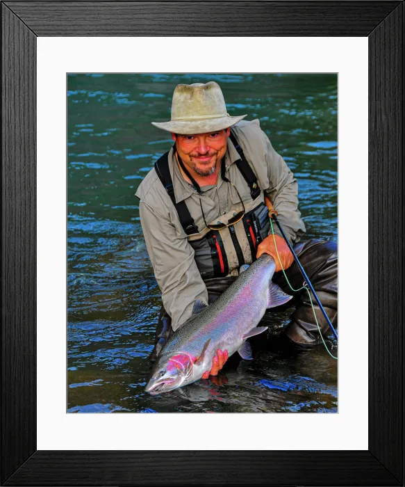 Framed Print : Fly Fishing for steelhead on the Copper River in B.C Framed Print : Fly Fishing for steelhead on the Copper River in B.C