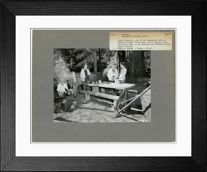 Framed Print : Camping and Picnicking - Oregon