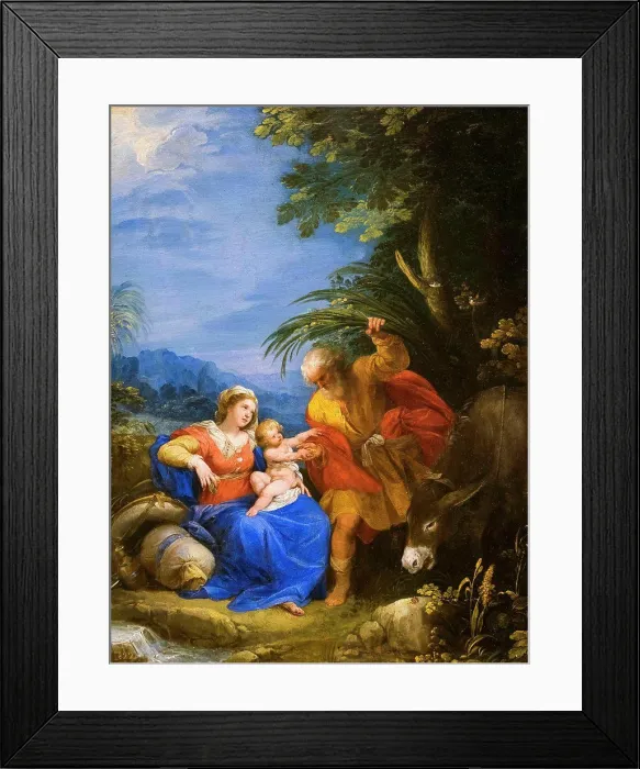 Framed Print : Rest on the Flight into Egypt; 1590-1600 Oil on copper Cavaliere d'Arpino Giuseppe Cesari Italian Roman; 1568-1640 Framed Print : Rest on the Flight into Egypt; 1590-1600 Oil on copper Cavaliere d'Arpino Giuseppe Cesari Italian Roman; 1568-1640