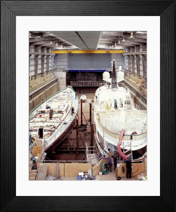 Framed Print : pendennis shipyard shipyard views-dry dock
