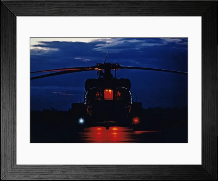 Framed Print : Fort Lewis, Washington : UH-60A Black Hawk Helicopter Prepares to Taxi for a Night Mission Just After Sunset Framed Print : Fort Lewis, Washington : UH-60A Black Hawk Helicopter Prepares to Taxi for a Night Mission Just After Sunset