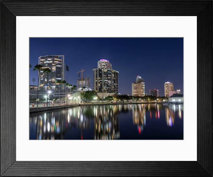 Framed Print : City skyline at twilight in St. Petersburg, Florida, USA Framed Print : City skyline at twilight in St. Petersburg, Florida, USA