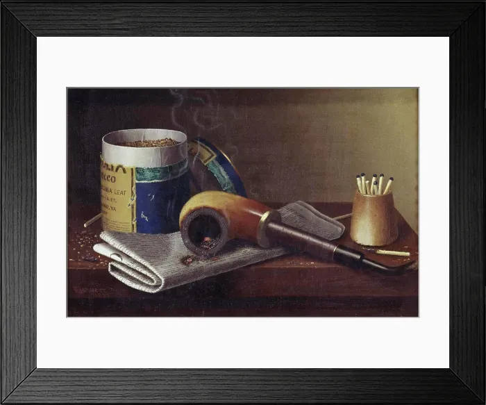 Framed Print : Smoking Scene William Michael Harnett (1848-1892 American) Framed Print : Smoking Scene William Michael Harnett (1848-1892 American)