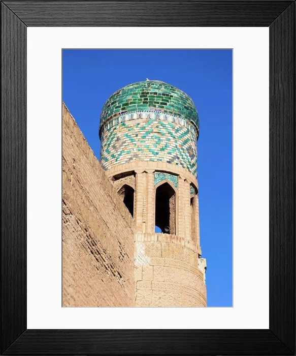 Framed Print : Top of a minaret at Ichan Kala, Khiva, Uzbekistan Framed Print : Top of a minaret at Ichan Kala, Khiva, Uzbekistan
