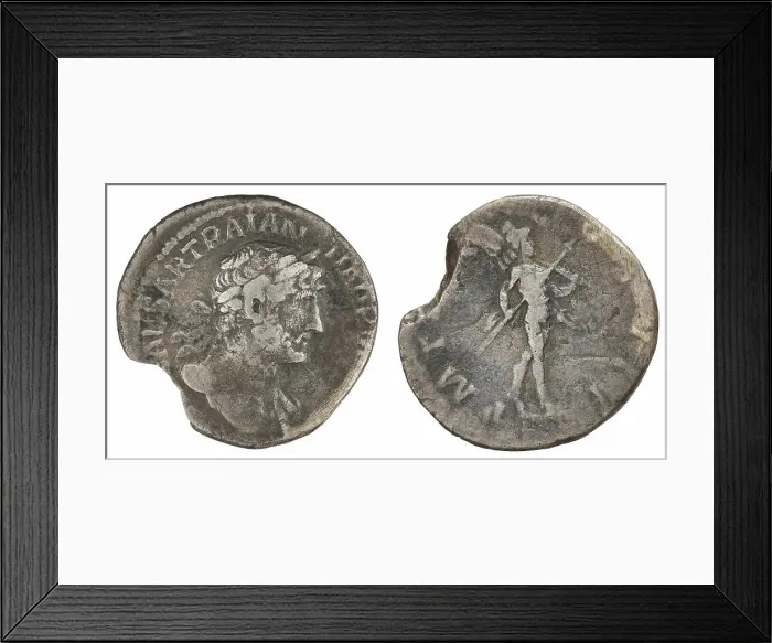 Framed Print : denarius. Hadrian (Roman emperor; 117-138), emperor Framed Print : denarius. Hadrian (Roman emperor; 117-138), emperor