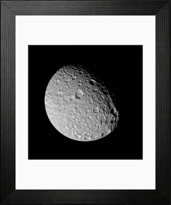 Framed Print : Craters on Mimas Framed Print : Craters on Mimas