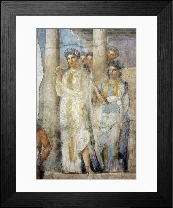 Framed Print : Roman fresco depicting Iphigenia in Tauris Framed Print : Roman fresco depicting Iphigenia in Tauris