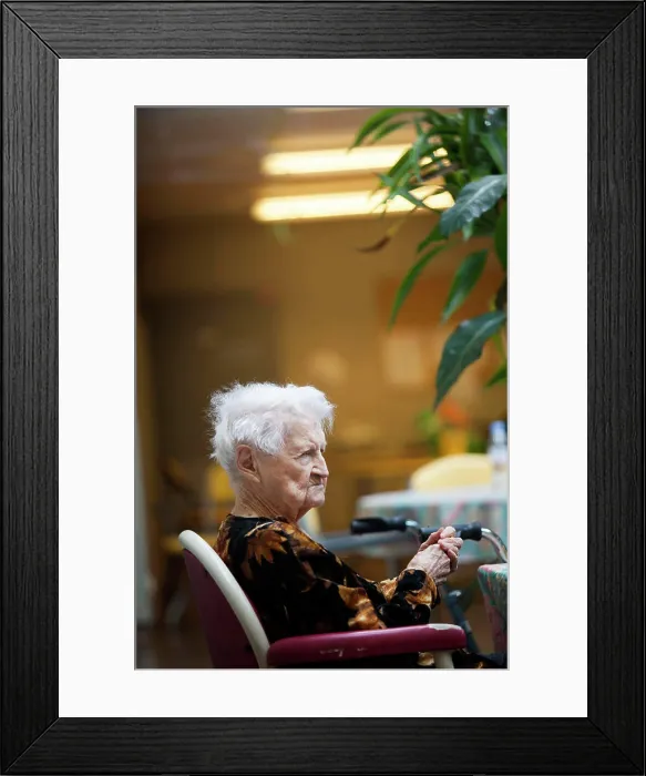 Framed Print : Reportage in a state nursing home in Haute-Savoie, France Framed Print : Reportage in a state nursing home in Haute-Savoie, France
