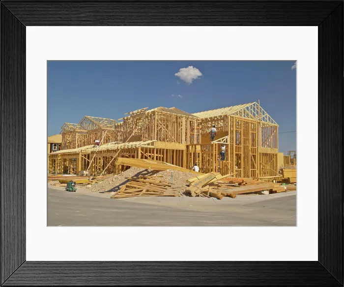Framed Print : Desert construction of new homes in Clark County, Las Vegas, NV Framed Print : Desert construction of new homes in Clark County, Las Vegas, NV