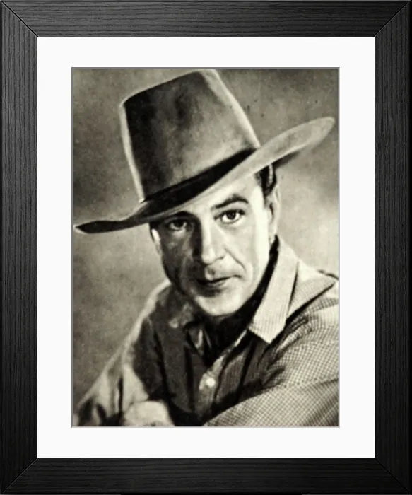 Framed Print : Photograph of Gary Cooper (1901-1961) an American actor Framed Print : Photograph of Gary Cooper (1901-1961) an American actor