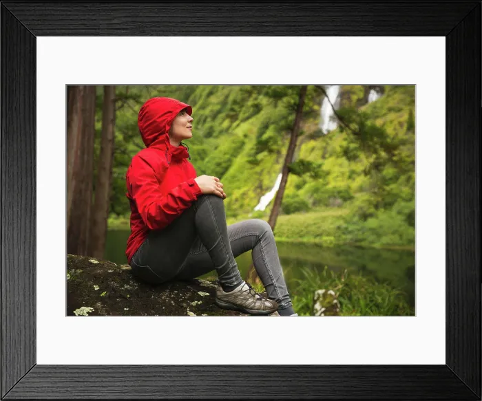 Framed Print : Woman Enjoying the nature view Framed Print : Woman Enjoying the nature view