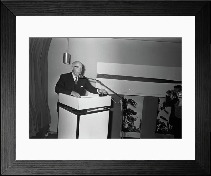 Framed Print : Anefo photo collection. Opening of a new Philips Duphar and Phonogram building Framed Print : Anefo photo collection. Opening of a new Philips Duphar and Phonogram building