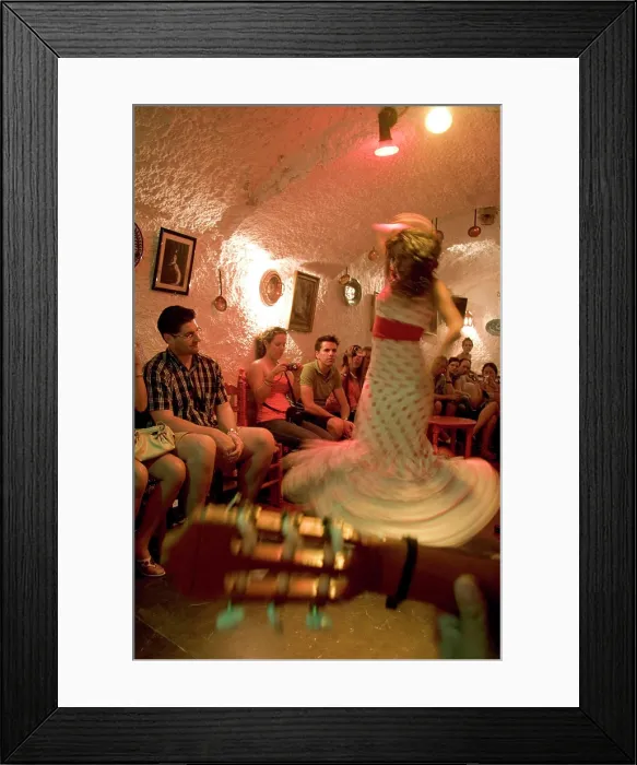 Framed Print : Granada, Spain. Granada is well known for its excellent Flamenco dances in the classic Sacromonte Caves