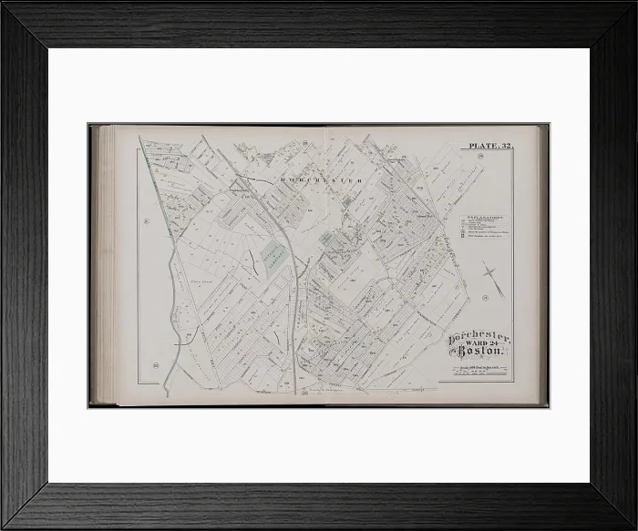 Framed Print : City atlas of Boston, Massachusetts : complete in one volume : from official records Framed Print : City atlas of Boston, Massachusetts : complete in one volume : from official records
