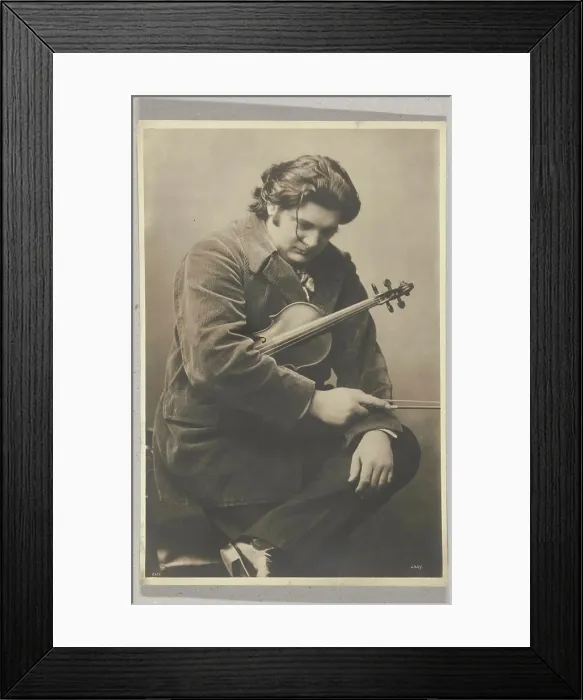 Framed Print : Portrait of the violinist Isay; Isay, violinist