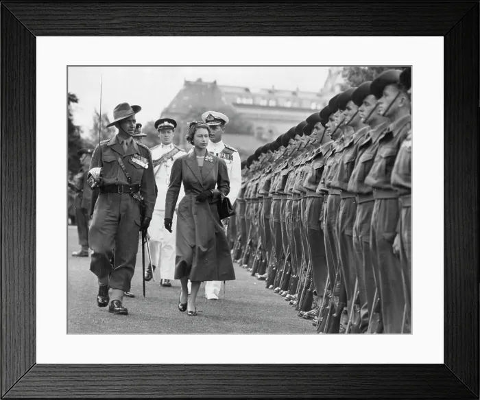 Framed Print : A guard of honour turned out for the Royal progress through Adelaide Framed Print : A guard of honour turned out for the Royal progress through Adelaide