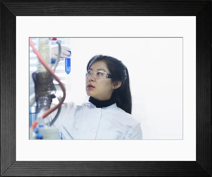 Framed Print : Young female scientist examining test tube in a laboratory, Freiburg im Breisgau, Baden-Wºrttemberg, Germany Framed Print : Young female scientist examining test tube in a laboratory, Freiburg im Breisgau, Baden-Wºrttemberg, Germany